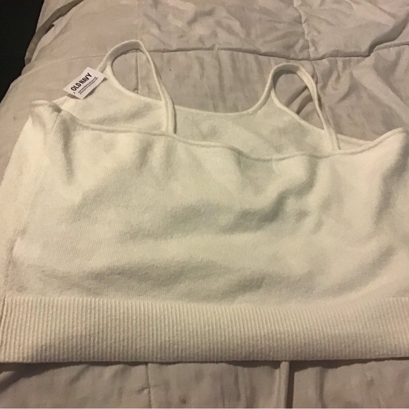 Old Navy XL white cozy cropped sweater tank top NWT - Picture 7 of 7